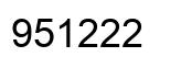 Number 951222 black image