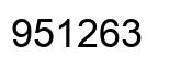 Número 951263 imagen negro