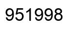 Number 951998 black image