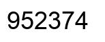 Número 952374 imagen negro