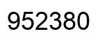Number 952380 black image