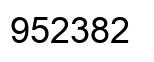 Number 952382 black image