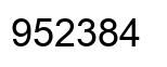 Number 952384 black image