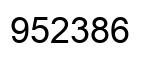 Number 952386 black image