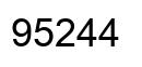 Number 95244 black image