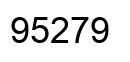 Number 95279 black image