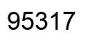 Number 95317 black image