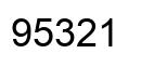 Number 95321 black image