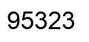 Number 95323 black image