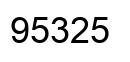Number 95325 black image