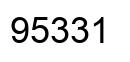 Number 95331 black image