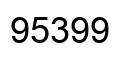 Number 95399 black image
