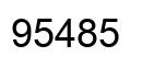 Number 95485 black image