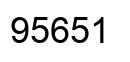 Number 95651 black image