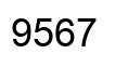 Number 9567 black image