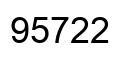Number 95722 black image