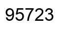Number 95723 black image
