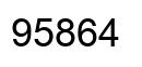 Number 95864 black image