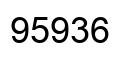 Number 95936 black image