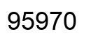 Número 95970 imagen negro