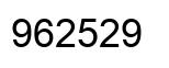 Number 962529 black image