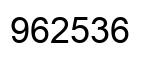 Número 962536 imagen negro