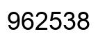 Número 962538 imagen negro