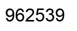 Número 962539 imagen negro