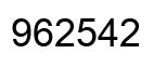 Número 962542 imagen negro