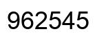 Número 962545 imagen negro
