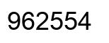 Número 962554 imagen negro