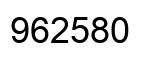 Number 962580 black image