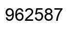 Number 962587 black image