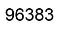 Number 96383 black image