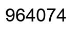 Number 964074 black image