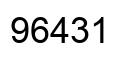 Number 96431 black image