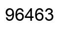 Number 96463 black image