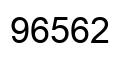 Number 96562 black image