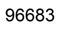 Number 96683 black image