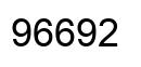 Number 96692 black image