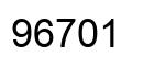 Número 96701 imagen negro