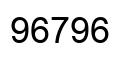 Number 96796 black image