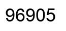 Number 96905 black image