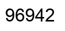 Number 96942 black image
