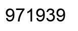 Number 971939 black image