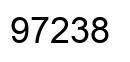 Number 97238 black image