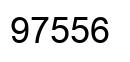Number 97556 black image