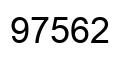 Number 97562 black image