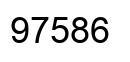 Number 97586 black image