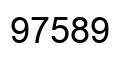Number 97589 black image